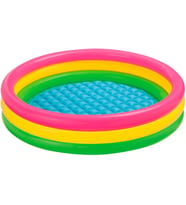 Intex 57412 Renkli Şişme Taban 3 Bölme Havuz 114 Cm, Su Sporları, Plaj Malzemesi, Şişme Ürün, Yüzme