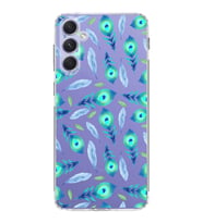 PrintiFy Samsung Galaxy A54 ile Uyumlu Nazar Boncuğu 3 Baskılı Kamera Korumalı Şeffaf Silikon Kılıf