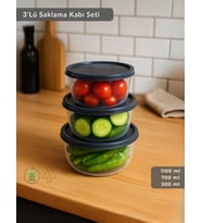 Yuvarlak 3'Lü Saklama Kabı Bpa Free Derin Dondurucu için Uygun Beslenme Kabı 1100-700-300 ml