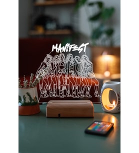 Manifest Grubu 16 Renk Kumandalı 3D Gece Lambası