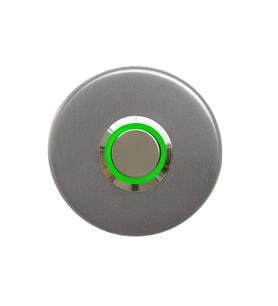 LOCKWAY Z-101Y Paslanmaz Tek Kontak Zil Butonu Yeşil Led