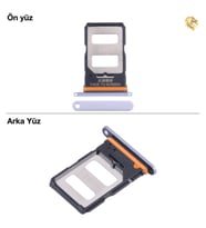 Xiaomi Mi 13 Pro Uyumlu Sim İç Yuvası Çiftli Mor Sim Kart Tepsisi Sim Kızağı Sim Çekmecesi Sim Tray