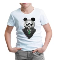 Panda - Bamboo Beyaz Çocuk Tshirt