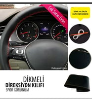 Dacia Duster Uyumlu Dikmeli Direksiyon Kırmızı İpli (38×10.5CM)