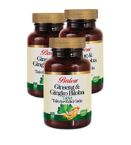 Ginseng Gingko Biloba Takviye Edici Gıda 3 X 720 mg X 120 Tablet Ginkgo Ginko 3 Kutu