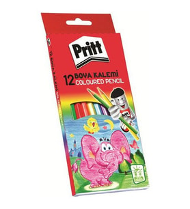 Pritt 12 Renk Karton Kutu Uzun Boy Kuru Boya 1219734