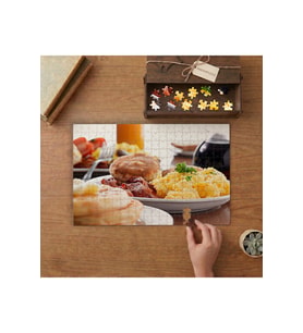 Akşam Yemeği Sunum Masası Tasarımı 240 parça Ahşap Puzzle Ahşap Kutuda MP01634