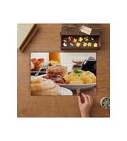 Akşam Yemeği Sunum Masası Tasarımı 240 parça Ahşap Puzzle Ahşap Kutuda MP01634