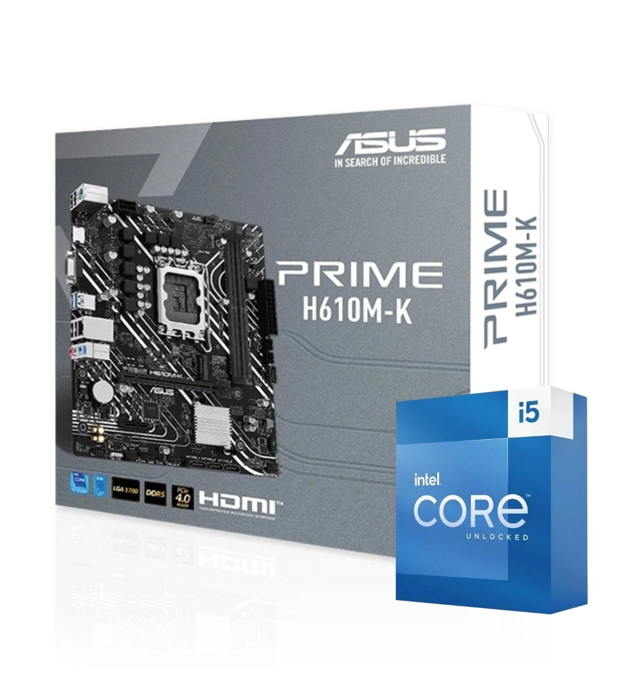 Intel Core i5-14400F 14.Nesil + Asus Prime H610M-K ARGB DDR5