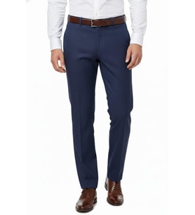 Erkek Regular Fit Klasik Pilesiz Kanvas Pantolon P1142 BGL-ST04795 (Açık Lacivert)
