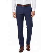 Erkek Regular Fit Klasik Pilesiz Kanvas Pantolon P1142 BGL-ST04795 (Açık Lacivert)