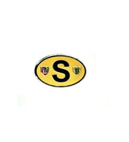 Etiketçilere Özel Armalar Oval S England İngiltere Bayraklı Kahve Rengi Alüminyum Sticker