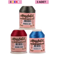3 Adet Altınbaşak Oya ve Dantel İpi 20 gr - Royaleks - No: 328 - 811 - 581