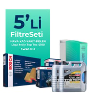 BOSCH Nissan Qashqai 2.0 Dizel Filtre Bakım Seti Liqui Moly Motor Yağlı (2007-2013) 5 Li