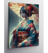 Kanvas Tablo Geleneksel Japon Kadını