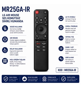 LG MR25GA-IR Air Mouse Ses Komutsuz Kumanda