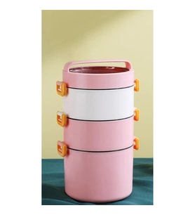 VAGONLİFE PASLANMAZ ÇELİK ÜÇ KATLI YEMEK KABI - LUNCH BOX  XC-545  1800 ML (Çok Renkli)