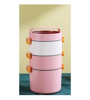 VAGONLİFE PASLANMAZ ÇELİK ÜÇ KATLI YEMEK KABI - LUNCH BOX  XC-545  1800 ML (Çok Renkli)