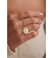 Kişiye Özel 925 Ayar Gümüş Şık Deniz Kızı Kolye (Gold)
