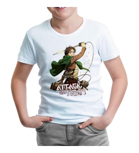 Levi Ackerman - Attack on Titan Beyaz Çocuk Tshirt