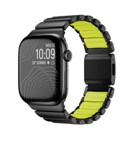 Watch 10 46mm Kordon KRD-151 Metal Silikon Kordon Siyah-Yeşil