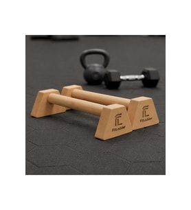 Ahşap Şınav Barı (Push Up Bar) 53 Cm – Kaymaz ve Dayanıklı Paralel Bar