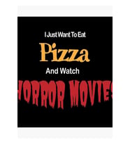 Sadece Pizza Yemek Ve Korku Filmleri Izlemek Istiyorum Tablo Ahşap Poster Dekoratif