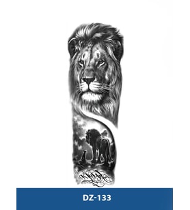 DZ-133 KRAL KAPLAN VE YAVRUSU DESEN GEÇİCİ KOL DÖVMESİ-TATTO