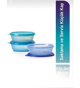 Tupperware Üç Şekerpare/Small Bowl 600Ml 3Lü Set