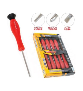 Torx-Düz-Yıldız Saatçi Klemens Tornavida Seti 10 Parça