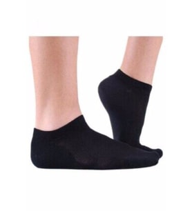 Unisex Siyah Kısa Patik Çorap 5'li Paket Aıv9745