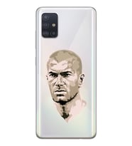 Samsung Galaxy A51 Uyumlu Zinedine Zidane Tasarımlı Şeffaf Telefon Kılıfı