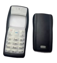 Nokia 1100 Kapak Nokia 1100 uyumlu Siyah ön Kapak Arka Kapak ve Tuş Takımı