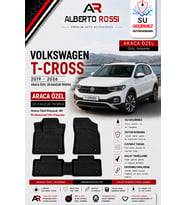 VOLKSWAGEN T-CROSS 2019 - 2026 Araca Özel Kauçuk 3D Profesyonel Oto Paspası