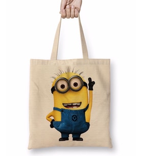 Minion Süperman Bez Çanta Uzun Saplı