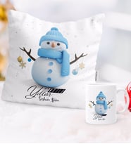 BK Gift Kişiye Özel Yılbaşı Mutlu Yıllar Tasarımlı Yastık Kupa Seti - 1