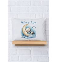 Pia Baby Premium %100 Pamuk İsme Özel Erkek Bebek Yastık Kılıfı 35*45 cm 5089-12