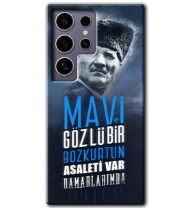 Galaxy S24 Ultra Kılıf HD Desen Baskılı Kılıf - Bozkurt Atatürk