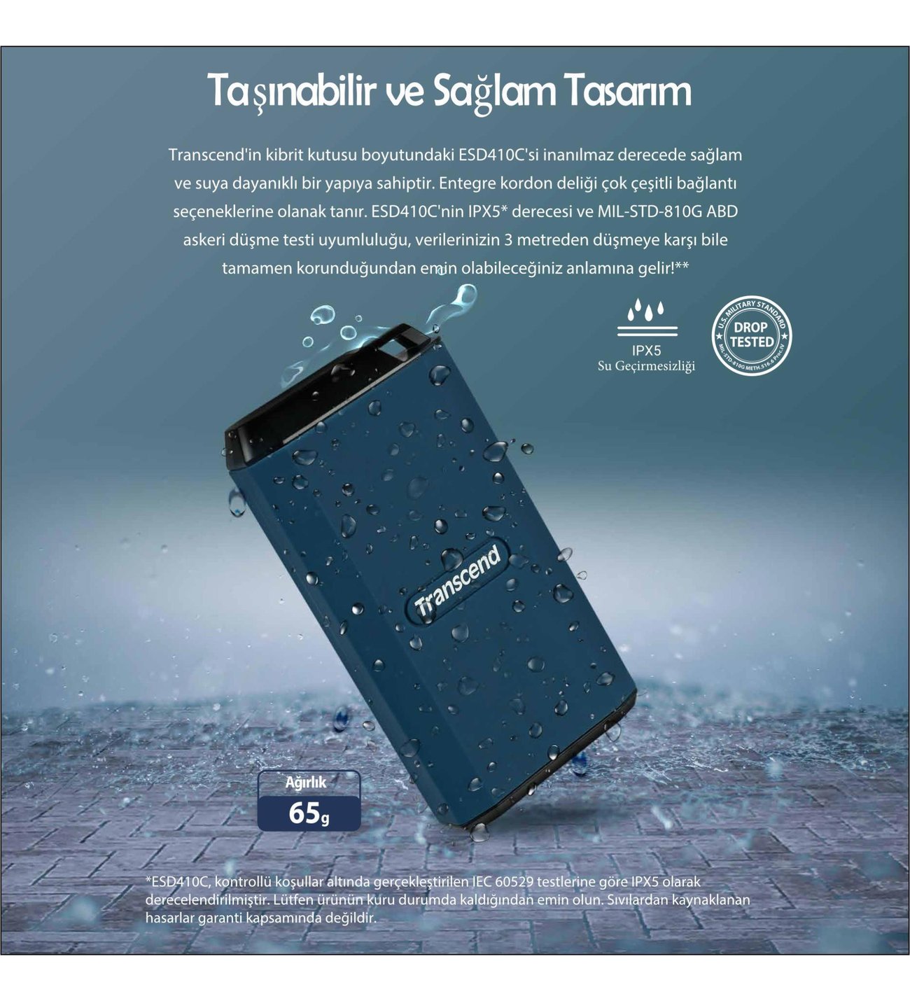 Transcend TS2TESD410C 2TB, External SSD, ESD410C, USB20Gbps, Type C