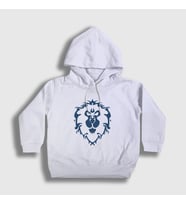 Presmono Unisex Çocuk Beyaz Alliance Logo World Of Warcraft Oyun Kapüşonlu Sweatshirt 422841tt (Beyaz)