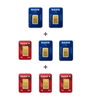 Nadir Gold 24 Ayar 14 Gram Külçe Altın (4 Adet 2,5 Gram Külçe Altın + 4 Adet 1 Gram Külçe Altın )