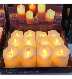 PİLLİ MUM LED LİGHT CANDLES 6 ADET LED IŞIKLI MUM TİTREK SALLANAN MUM IŞIKLI MUM LED MUM SARI IŞIKLI MUM