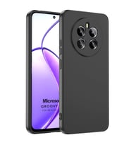 Microsonic Realme 12 Plus Kılıf Groovy Soft Siyah (Siyah)