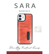Pilelistore   iPhone 11 Kılıf Sara Kartvizitli Deri Kılıf - Siyah