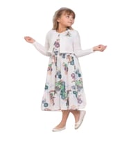 Gülücük Kids G01640-902 Kız Çocuk Şifon Çicekli Bolero Takım Elbise - Gülücük - Yeşil-13 YAŞ (Mavi)
