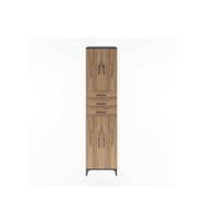 Hyperion Dolap 5 Raflı 3 Çekmeceli 4 Kapaklı 60x44x243 Antrasit-Çam