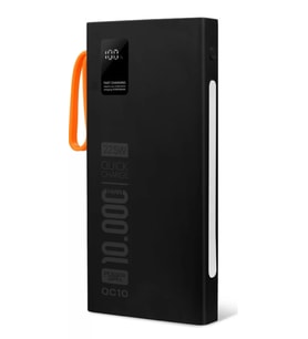 Qc10-Pd 10.000 Mah Dahili Kablolu Fenerli Hızlı Power Bank