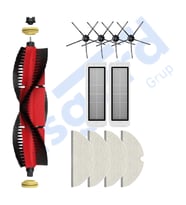 ROBOROCK  S50 – S55 –S5 MAX – S6 – S6 MAXV Uyumlu 1 Ana Fırça 4 Yan Fırça 2 Filtre 4 Mop PKT-iasgf0000694