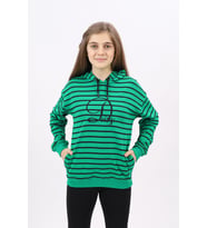 Toontoy Kız Çocuk Nakışlı Sweatshirt (Çimen Yeşili)