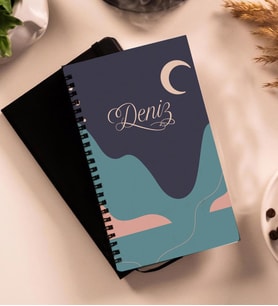 Kişiye Özel Tasarımlı Ahşap Kapaklı Defter